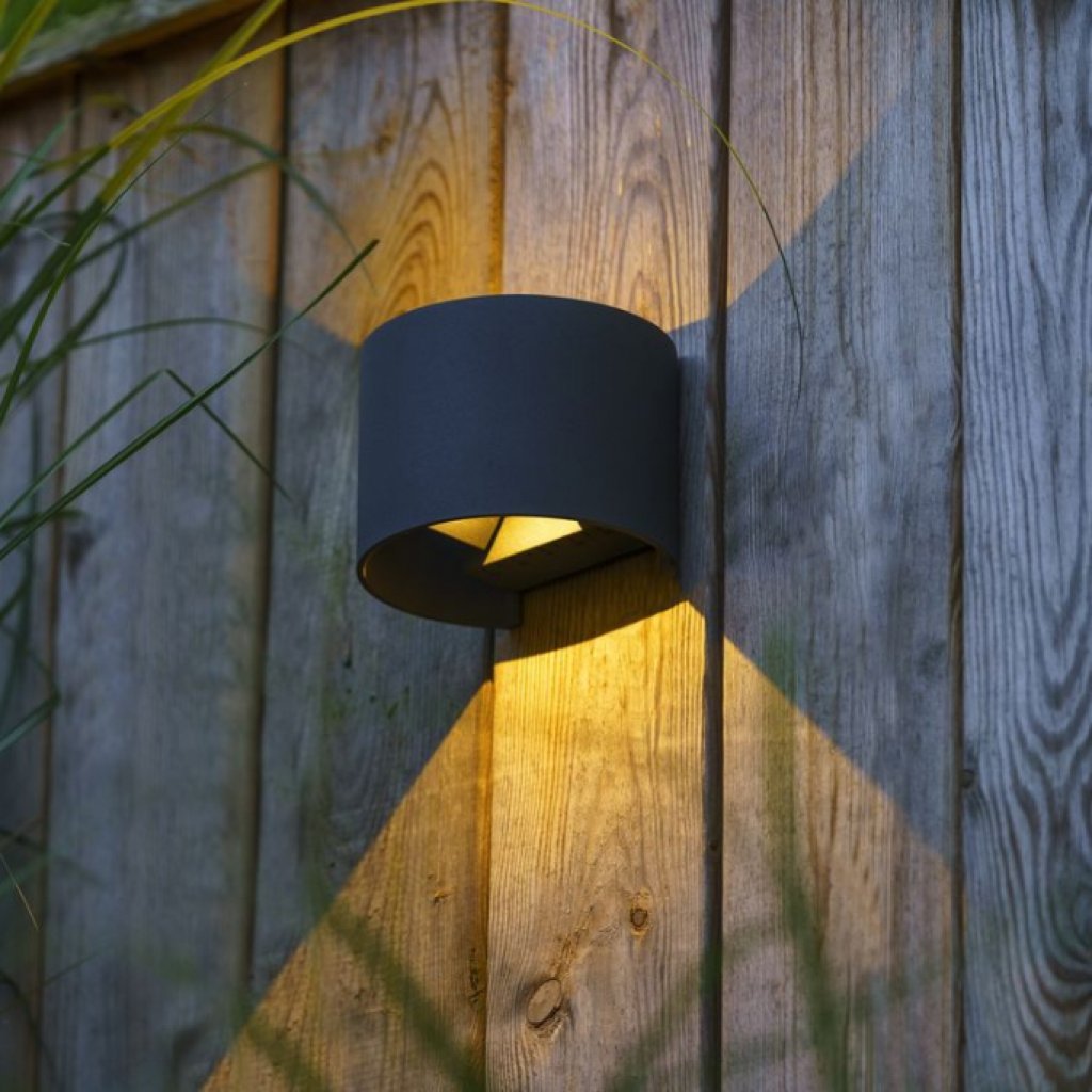 Goura černá, zahradní nástěnné svítidlo, LED 2 x 3W, 12V, teplá bílá, Garden Lights