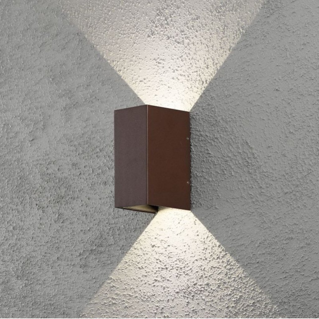 Moderní nástěnné LED svítidlo Cremona 2x3W, rezavá, Konstsmide