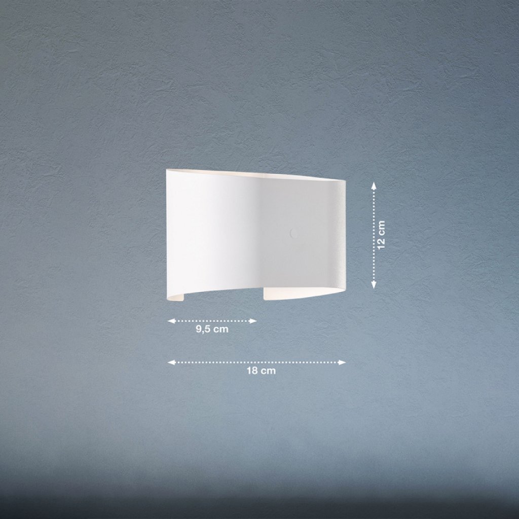 Nástěnné světlo Wall v bílé barvě, Fischer & Honsel