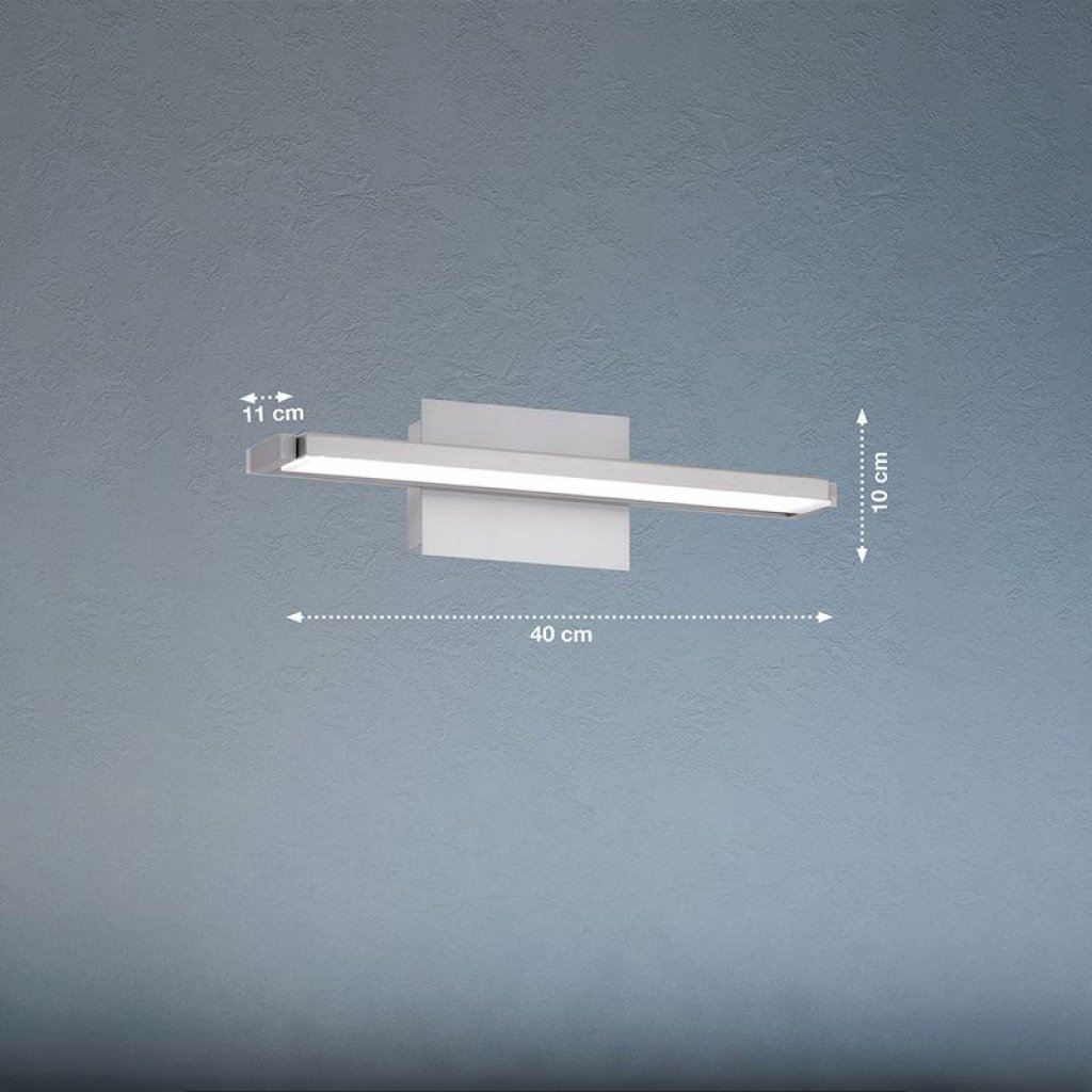Pare TW 30054 LED nástěnné světlo 40 cm, matný nikl, Fischer & Honsel