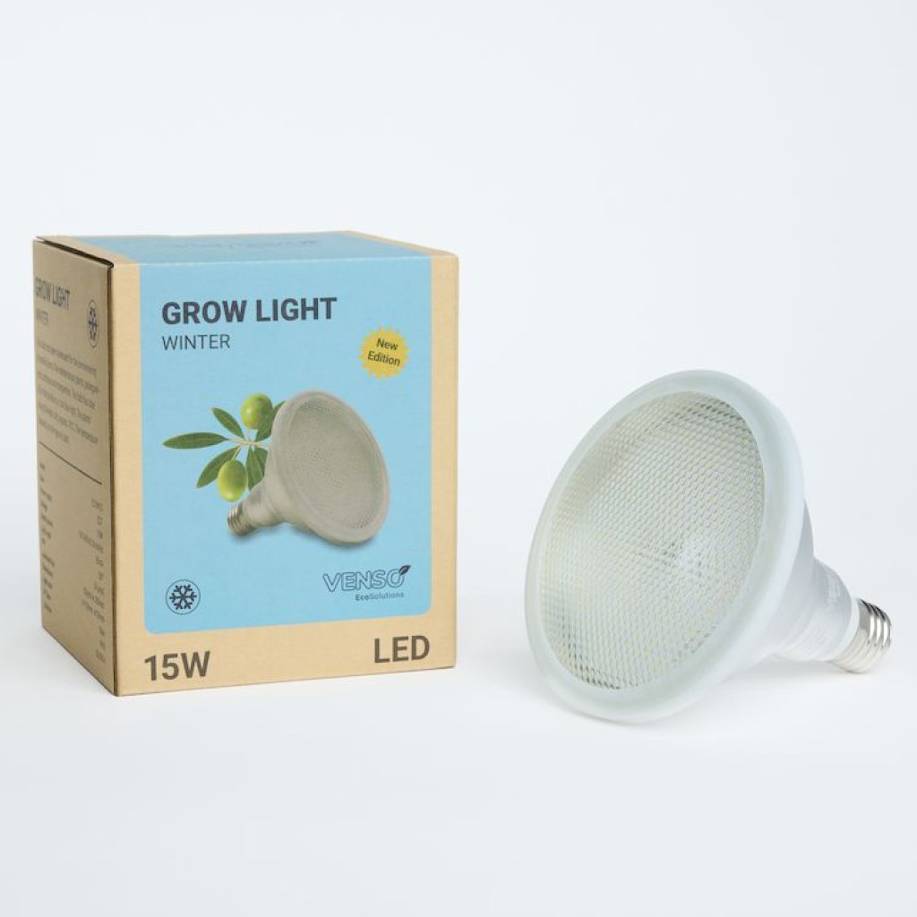 Pěstební LED 15W, osvětlení pro přezimování středomořských rostlin, E27, 230V