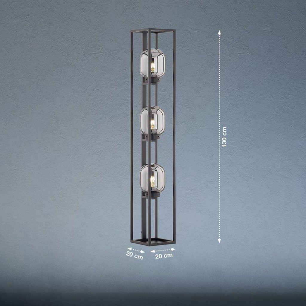 Regi 40403 stojací lampa se skleněnými baňkami 3x E27, Fischer & Honsel
