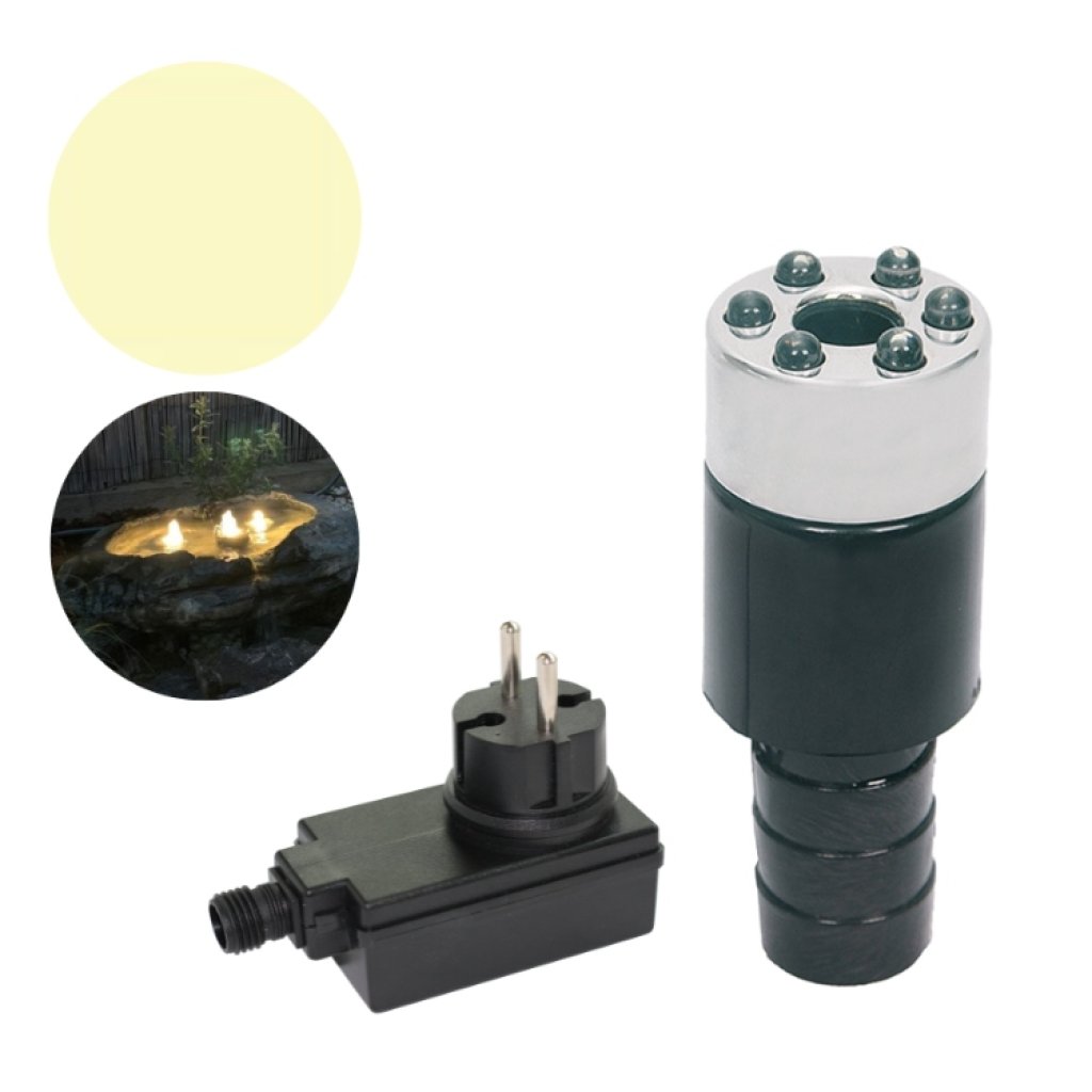 Set fontánové LED osvětlení Seliger Quellstar 600 teplá bílá a transformátor