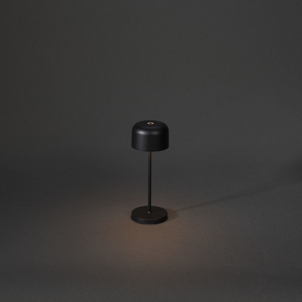 Stolní nabíjecí přenosná lampička Lille mini černá, Konstsmide 