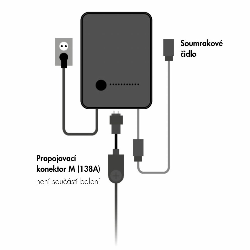 Transformátor 100W Touch se soumrakovým senzorem a časovačem, LiGHTPRO