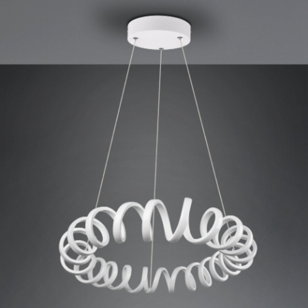 TRIO 325110131 Curl, LED stropní moderní svítidlo v bílé matné barvě