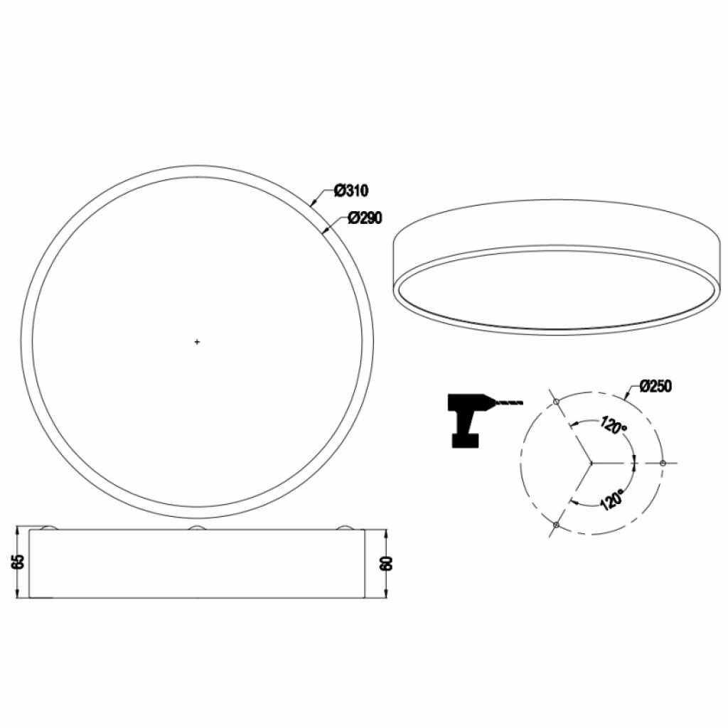 TRIO 6274130 Waco, LED stropní svítidlo 31 cm, více variant