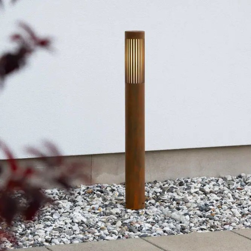 Venkovní sloupkové svítidlo rezavý design E27 Pistoia Konstsmide