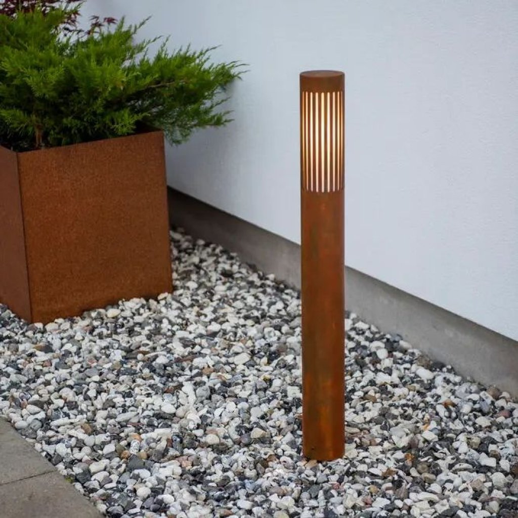 Venkovní sloupkové svítidlo rezavý design E27 Pistoia Konstsmide