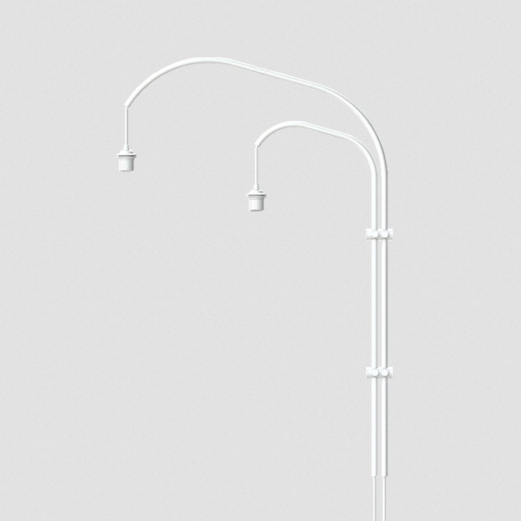 Willow double bílý nástěnný držák, 123 cm, 2x E27, Umage