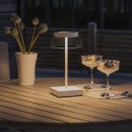 Nabíjecí stolní lampa Scilla bílá, Konstsmide