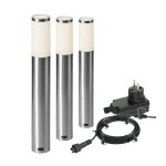 Set Lunia, 3x zahradní sloupkové svítidlo, transformátor 12W, hlavní kabel 8 m, Garden Lights