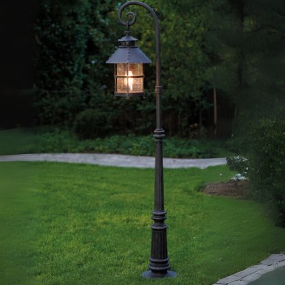 AL6002 Robers venkovní stojací kovaná lampa s lucernou 2