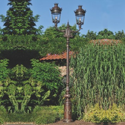 AL6719 Robers parková stojací lampa s lucernami v historickém stylu