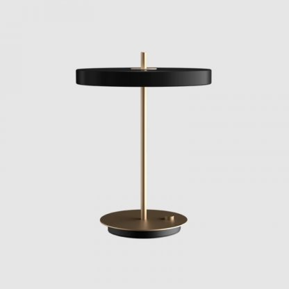 Asteria table 2308 stolní lampa s USB, černá/mosaz, Umage
