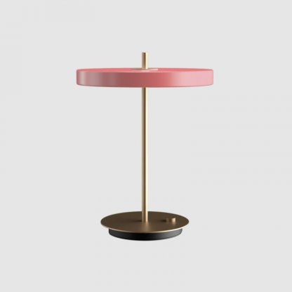 Asteria table 2436 stolní lampa s USB, růžová/mosaz, Umage