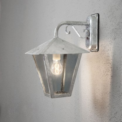 Benu Down venkovní nástěnná lampa E27 žárově pozinkovaná, Konstsmide 2