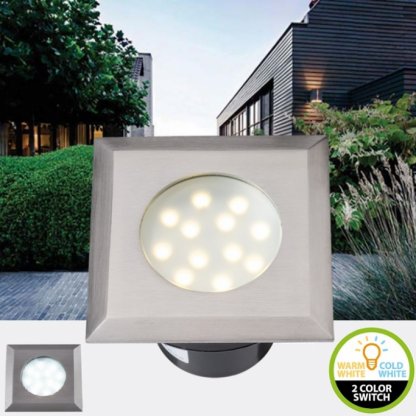Carbo, venkovní hranaté zápustné LED svítidlo, 2W 12V, Garden Lights