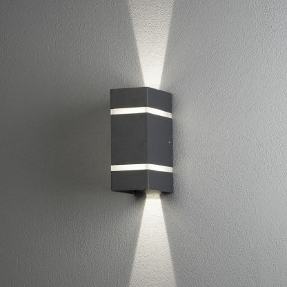Cremona antracit, venkovní nástěnné LED světlo 2x3W, Konstsmide 2