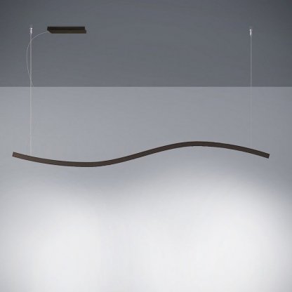 Curve Team Italia, bílé interiérové závěsné světlo 130 cm, 60W