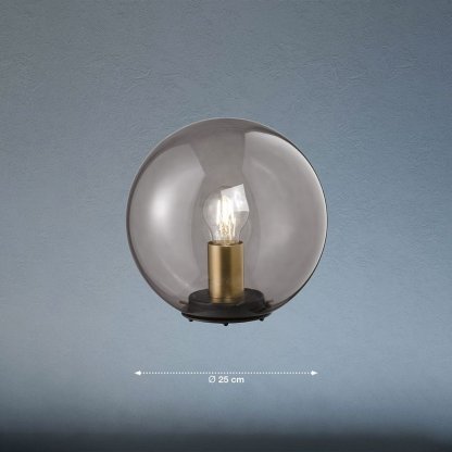Dini 50282 skleněná stolní lampa ve tvaru koule E27, 25 cm, Fischer & Honsel 2
