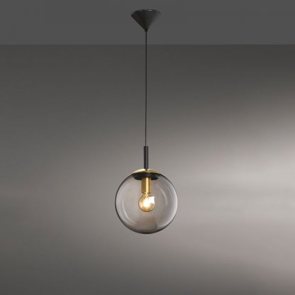 Dini 60430 skleněný lustr ve tvaru koule 24 cm, E27, Fischer & Honsel