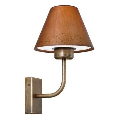 Fiordo, venkovní nástěnná lampa z mosazi a mědi, Il Fanale