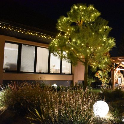 LINEA 1 vánoční LED řetěz na 12V, 100 LED, 10m, teplá bílá, Garden Lights