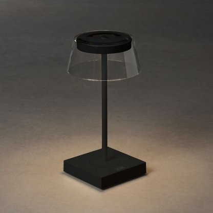 Moderní nabíjecí stolní lampa Scilla černá, Konstsmide