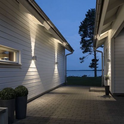 Moderní venkovní nástěnné LED svítidlo 2x3W, antracit, Konstsmide 2
