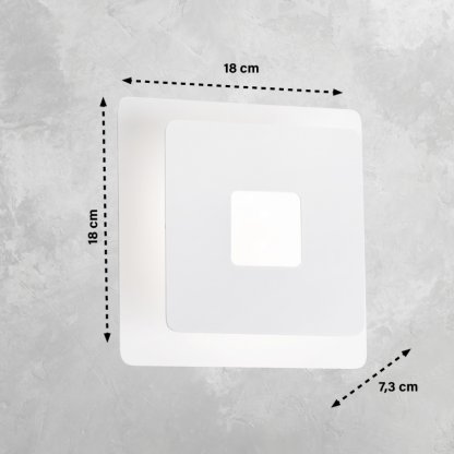 Nástěnné čtvercové LED svítidlo Hennes v bílé barvě, Fischer & Honsel 2