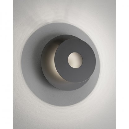 Nástěnné kulaté LED svítidlo Hennes v černé barvě, Fischer & Honsel 2