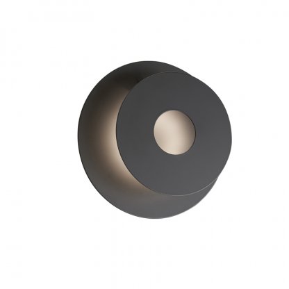 Nástěnné kulaté LED svítidlo Hennes v černé barvě, Fischer & Honsel