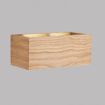 Nástěnné světlo Shine Wood z přírodního dřeva, Fisher & Honsel 2