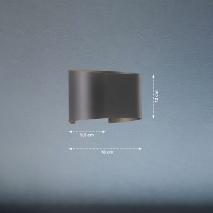 Nástěnné světlo Wall v černé barvě, Fischer & Honsel