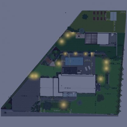 Projekt osvětlení zahrady 2