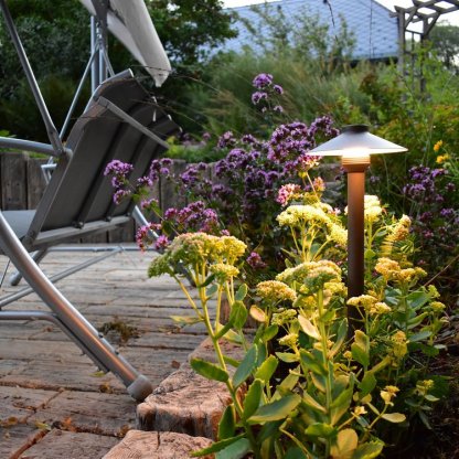 Nebula bronz, zahradní stojací světlo bronzové, 12V, Elipta