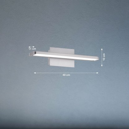 Pare TW 30054 LED nástěnné světlo 40 cm, matný nikl, Fischer & Honsel
