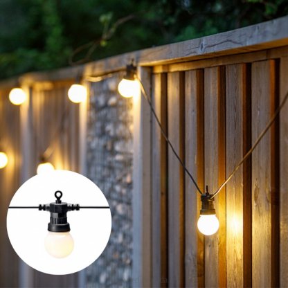 Party LED řetěz žárovky na 12V, 10 m, teplá bílá, Garden Lights