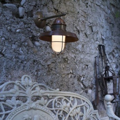 Patio, venkovní rustikální nástěnná lucerna, Il Fanale