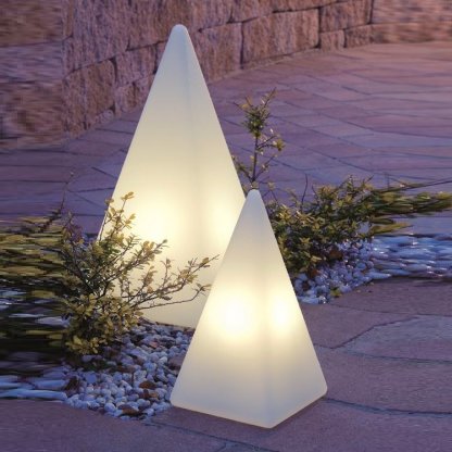 Epstein Pyramide 36 cm pro volné uložení, venkovní svítidlo ve tvaru jehlanu, E27