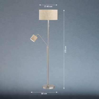 Stojací lampa Layer béžová, Fischer & Honsel 2