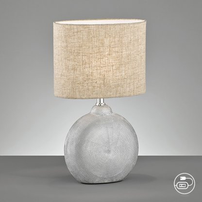 Stolní keramická lampa Foro 39 cm, E14, Fischer & Honsel 2
