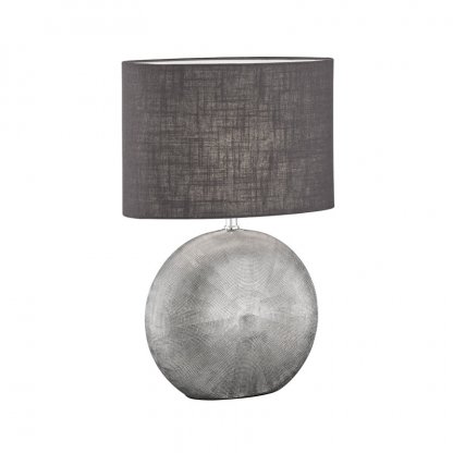 Stolní keramická lampa Foro střínbrná 53 cm, E27, Fischer & Honsel