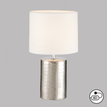 Stolní Lampa Prata stříbrná E27, 35 cm, Fischer & Honsel 2
