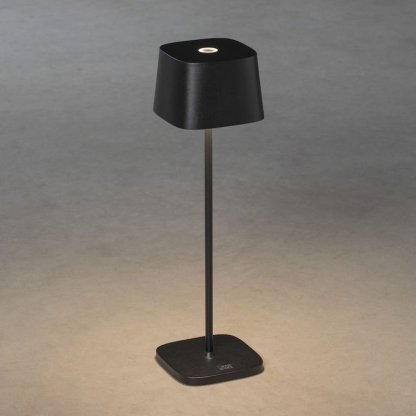 Stolní nabíjecí přenosná lampička Capri černá, Konstsmide
