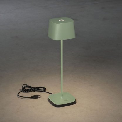 Stolní nabíjecí přenosná lampička Capri zelená, Konstsmide 2