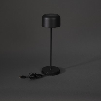 Stolní nabíjecí přenosná lampička Lille černá, Konstsmide 