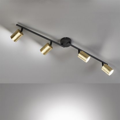 Stropní svítidlo Vano černozlaté 4x GU10 LED, Fischer & Honsel