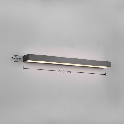 TRIO 283916032 Rocco 60 cm, černé nástěnné moderní LED svítidlo 8 W